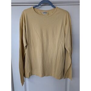 Knickerbocker NYC Mens Long Sleeve Cotton T-Shirt Yellow medium Made in Portugal